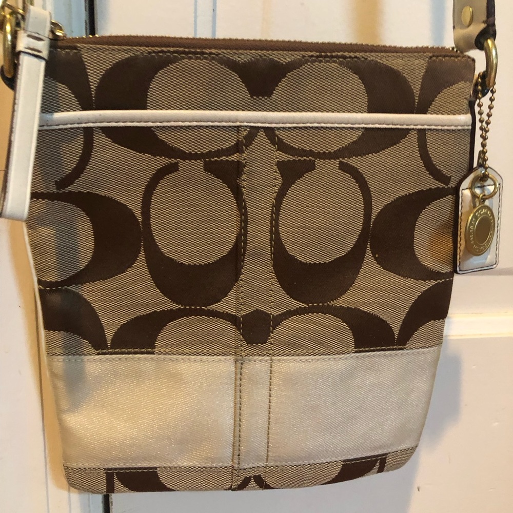 Coach canvas crossbody bag